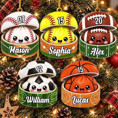 Cute Dumplings For Baseball, Softball, Soccer, Football, Basketball, Hockey Lover - Personalized Ornament