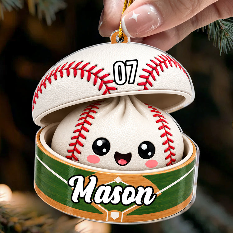 Cute-Dumplings-For-Baseball,-Softball,-Soccer,-Football,-Basketball,-Hockey-Lover-Personalized-Ornament-3