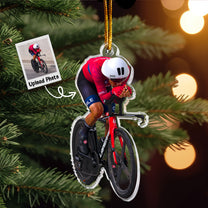 Cycling Ornaments Christmas Gift For Cyclist - Personalized Acrylic Photo Ornament