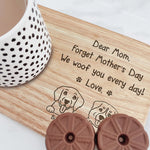 We Woof You Every Day - Custom Engraved Wooden Tea & Biscuit Board