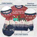 Dachshund Through The Snow - Personalized Ugly Sweater