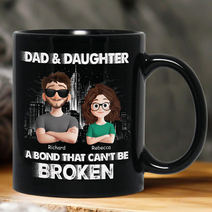 Dad And Daughters, Sons - A Bond That Can't Be Broken - Personalized Mug