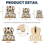 Dad Baseball Team - Personalized Wooden Car Visor Clip