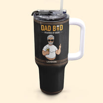 Dad Bod Powered By Beer - Personalized 40oz Tumbler With Straw