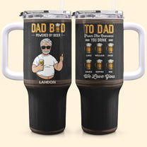 Dad Bod Powered By Beer - Personalized 40oz Tumbler With Straw