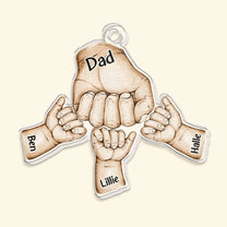 Dad Hand Bumps - Personalized Acrylic Keychain