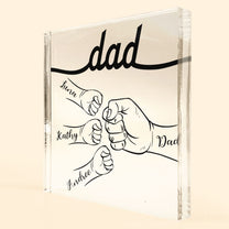Dad Hand Bumps - Personalized Acrylic Plaque