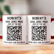 Dad Joke Every Day Interactive QR Funny Mug - Gifts For Dad, Coworkers, Friends Who Love Dad Jokes - Personalized Mug