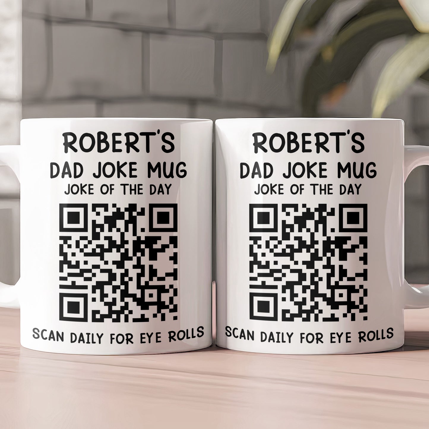 Dad Joke Every Day Interactive QR Funny Mug - Gifts For Dad, Coworkers, Friends Who Love Dad Jokes - Personalized Mug