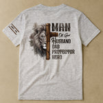 Dad Man Of God - Personalized Back Printed Shirt