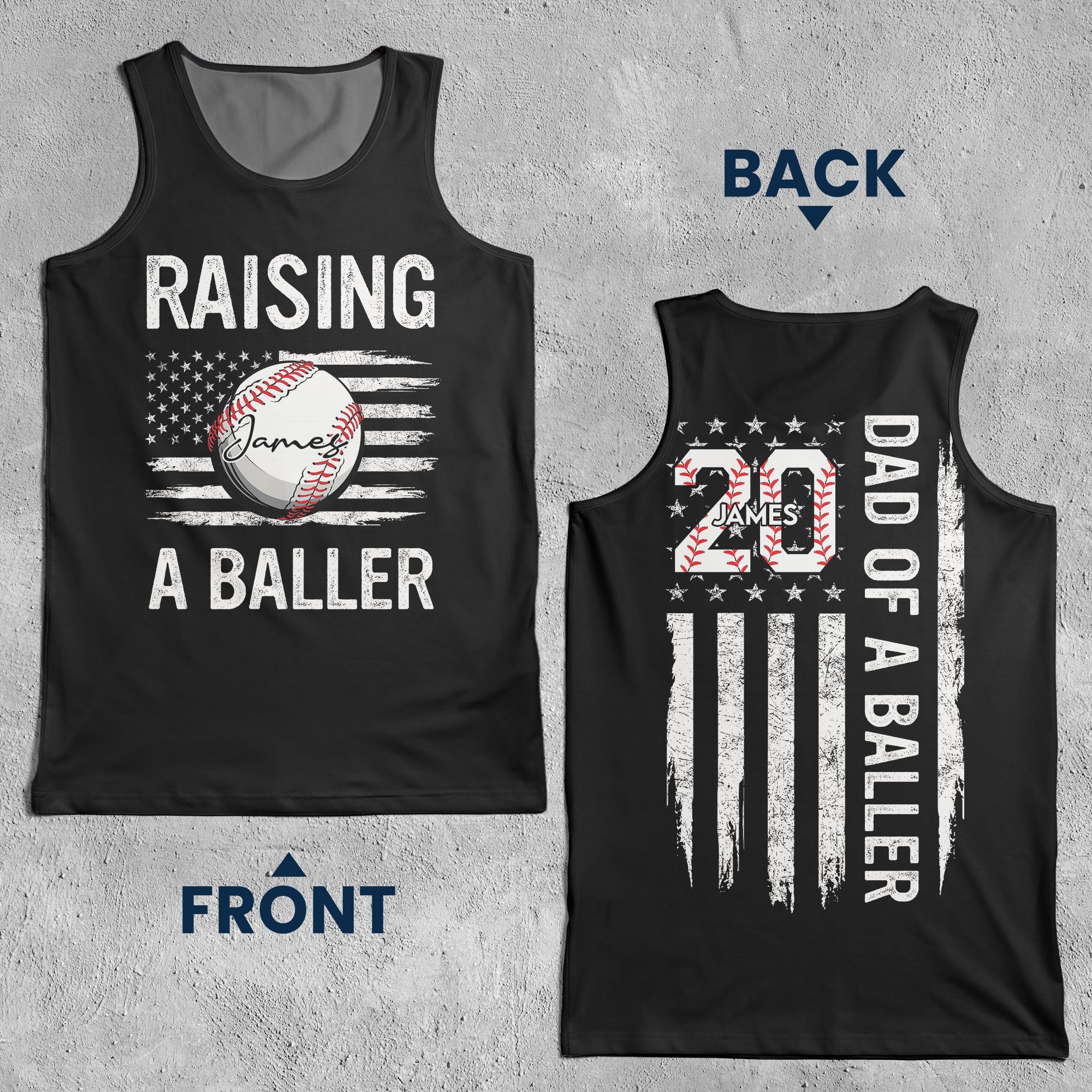 Dad Of Ballers Custom Sports - Custom Tank Top For Men