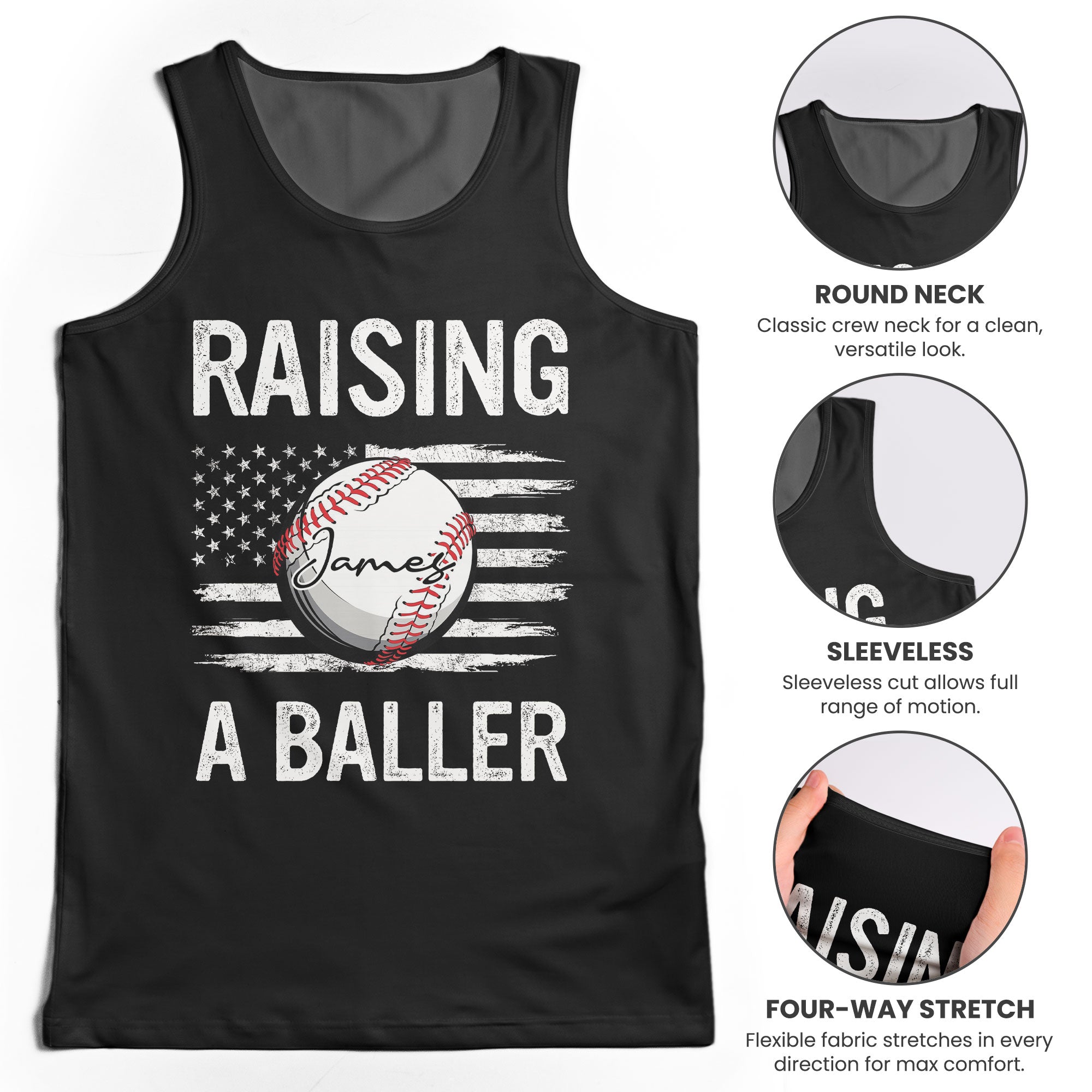 Dad Of Ballers Custom Sports - Custom Tank Top For Men