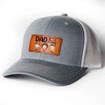 Dad Of Kids - Personalized Leather Patch Hat