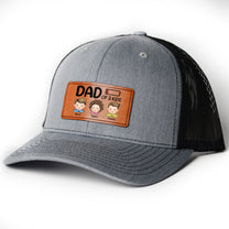 Dad Of Kids - Personalized Leather Patch Hat