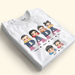 Dad Papa Vintage American Flag Happy 4th Of July - Personalized Shirt