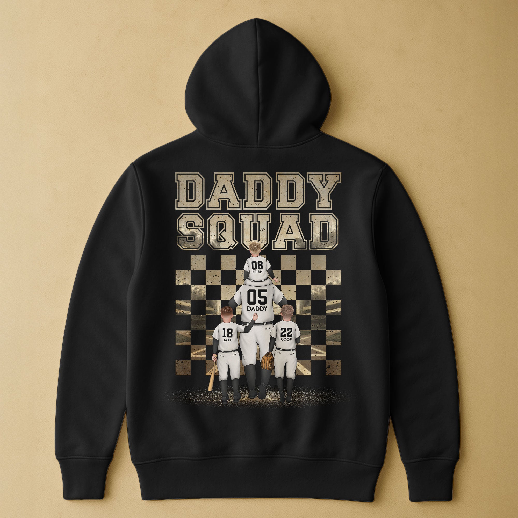 Dad Squad For Baseball Player - Personalized Back Printed Shirt