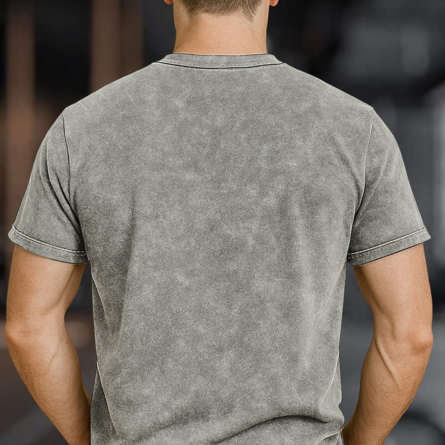 Dad The Man The Myth The Legend Fist Bump - Personalized Acid Wash T-Shirt