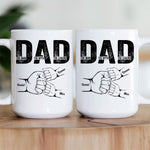 Dad The Man The Myth The Legend Fist Bump - Personalized Mug