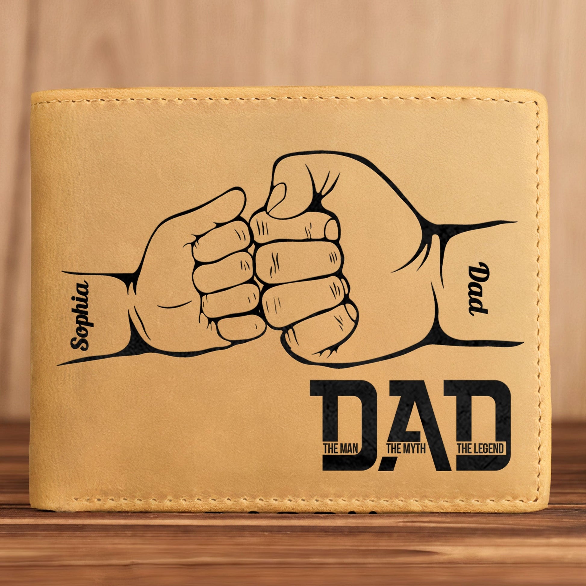 Dad The Man The Myth The Legend - Personalized Leather Wallet