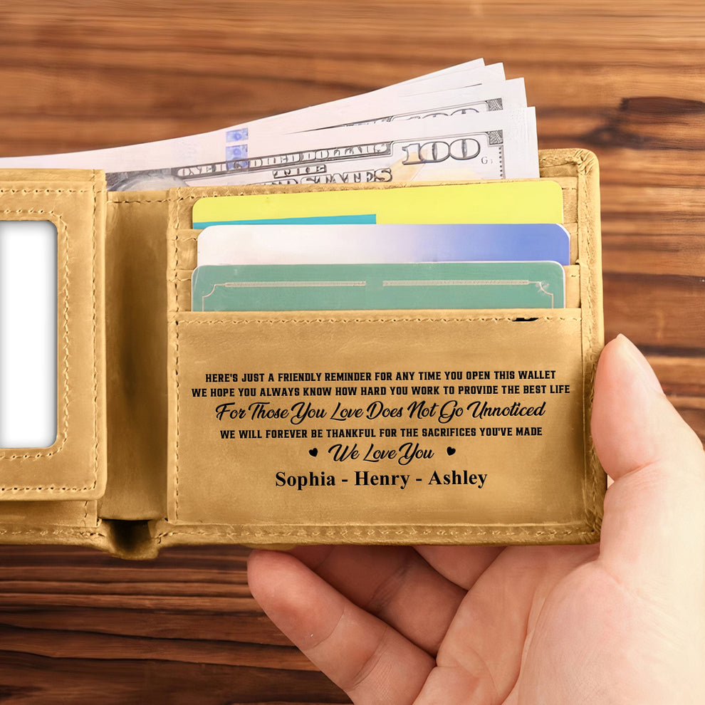 Dad - The Man The Myth The Legend - Personalized Leather Wallet – Macorner