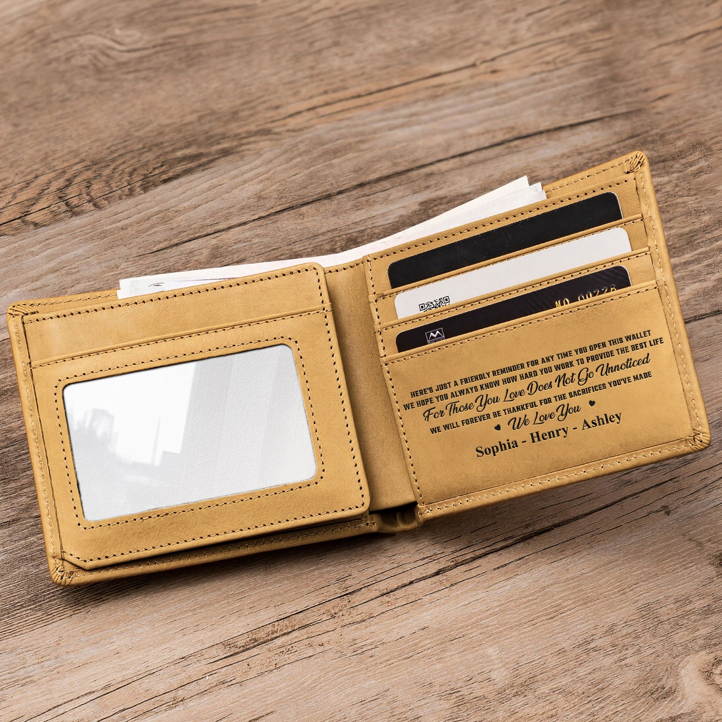 Dad - The Man The Myth The Legend - Personalized Leather Wallet