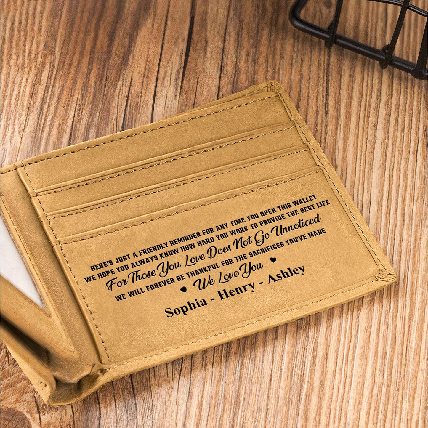 Dad - The Man The Myth The Legend - Personalized Leather Wallet