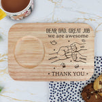 Dad We Are Awesome - Personalized Custom Engraved Wooden Tea & Biscuit Board