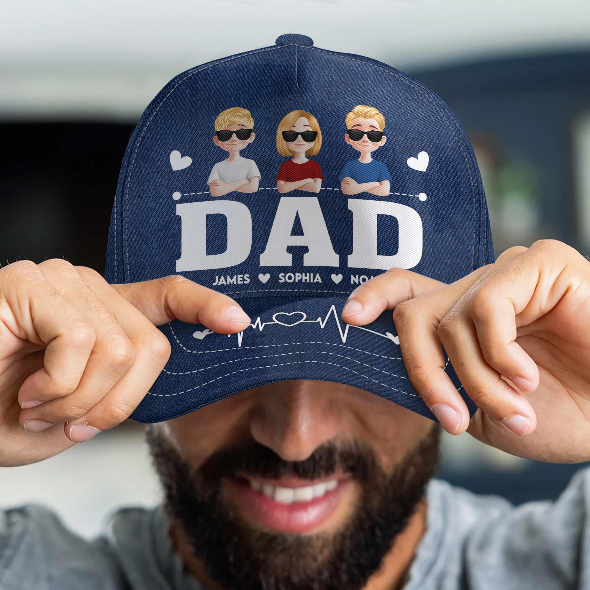 Dad We Love You - Personalized Classic Cap