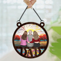 Dad We Love You - Personalized Window Hanging Suncatcher Ornament