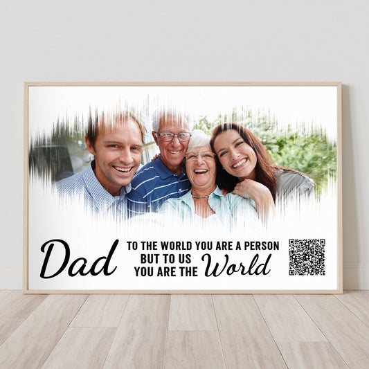 Dad You're The World - Personalized Poster