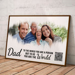 Dad You're The World - Personalized Poster