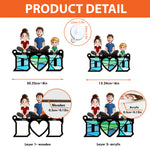 Dad & His Children Dad Gifts - Personalized Window Hanging Suncatcher Ornament