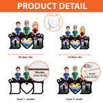 Dad & His Children Dad Gifts Ver 2 - Personalized Window Hanging Suncatcher Ornament