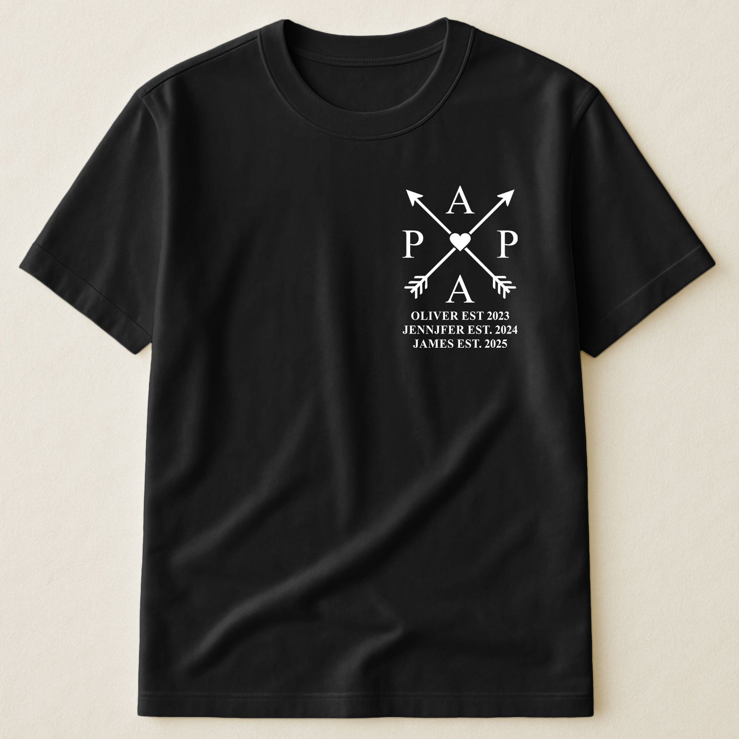 Dad, Daddy, Papa Edition Custom With Kids Name & Years Of Birth - Personalized Shirt