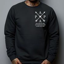 Dad, Daddy, Papa Edition Custom With Kids Name & Years Of Birth - Personalized Shirt