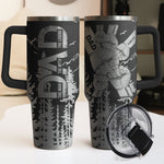 Dad, Grandpa, Papa Forest With Kids' Names - Personalized 40oz Tumbler