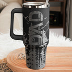 Dad, Grandpa, Papa Forest With Kids' Names - Personalized 40oz Tumbler