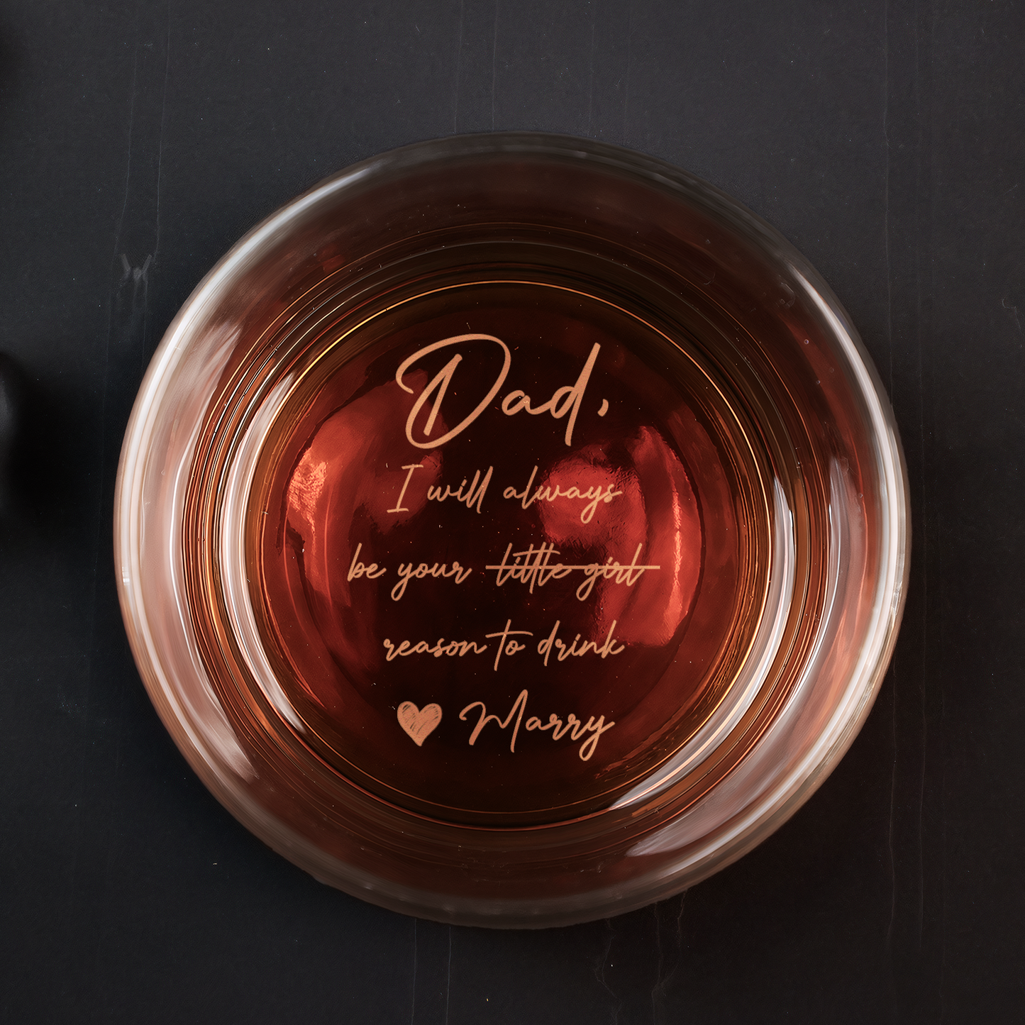 Dad, We Will Always Be Your Reasons To Drink - Personalized Engraved Whiskey Glass