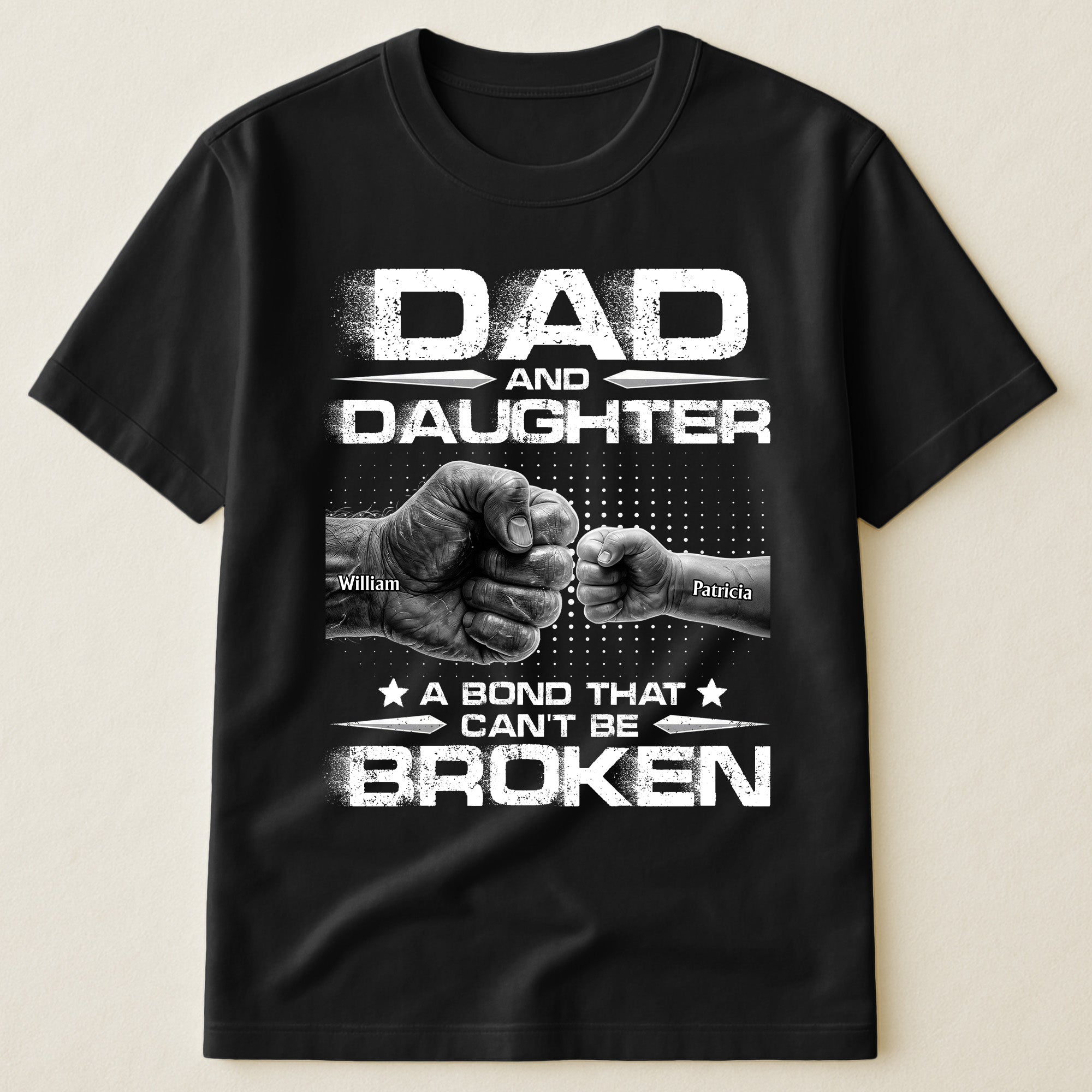 Dad-And-Daughters,-Sons-A-Bond-That-Can't-Be-Broken-Personalized-Shirt-2