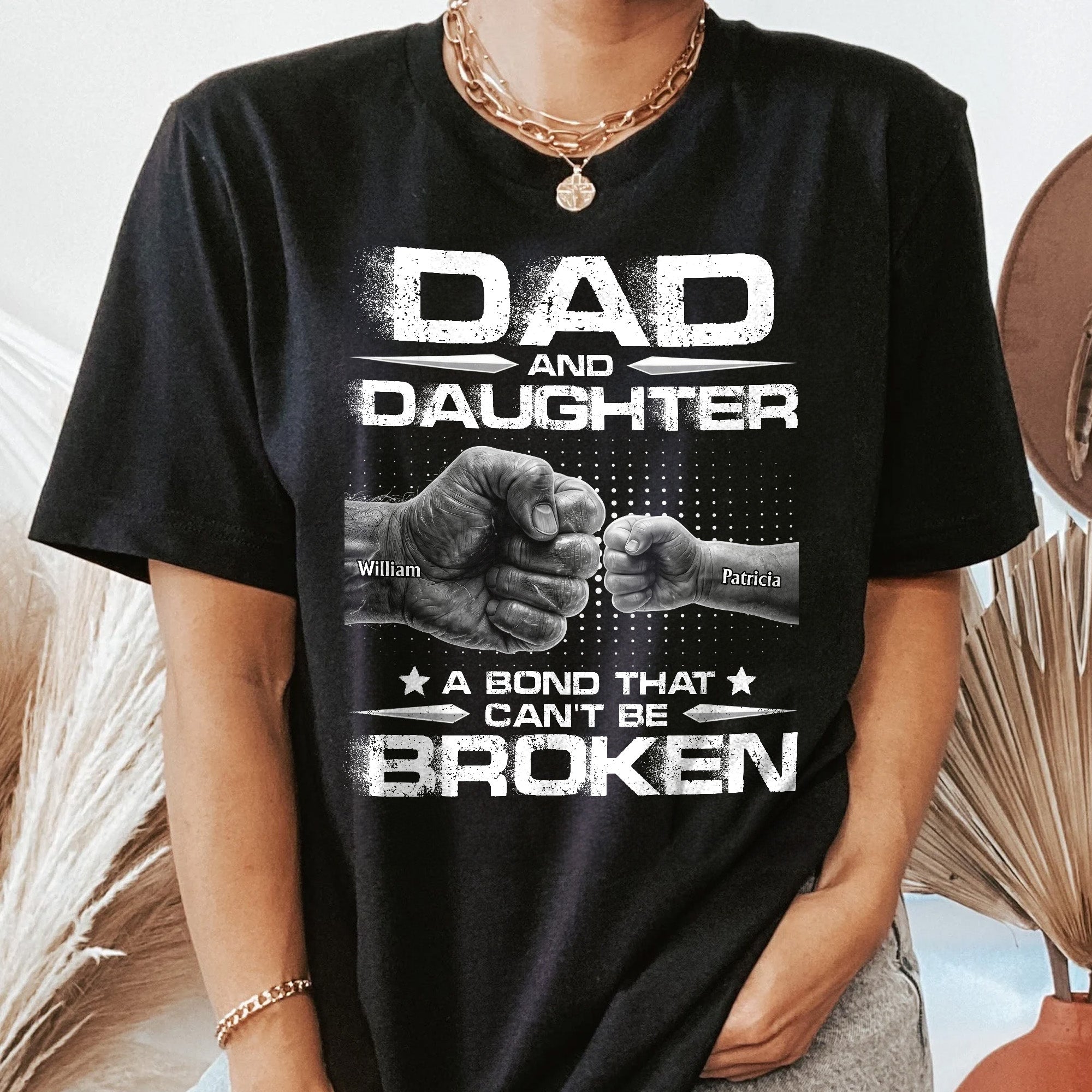 Dad-And-Daughters,-Sons-A-Bond-That-Can't-Be-Broken-Personalized-Shirt-3