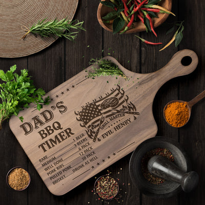 Dad BBQ Grill - Funny Father's Day Gift - Personalized Cutting Board