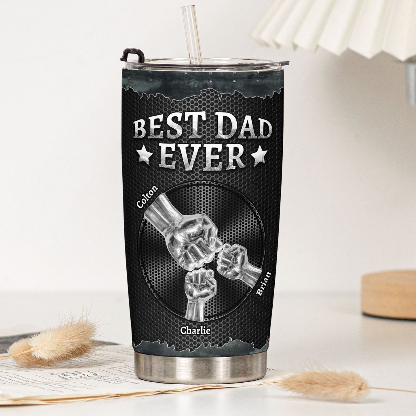 Dad-Fist-Bump-Metal-Art-Personalized-Tumbler-4