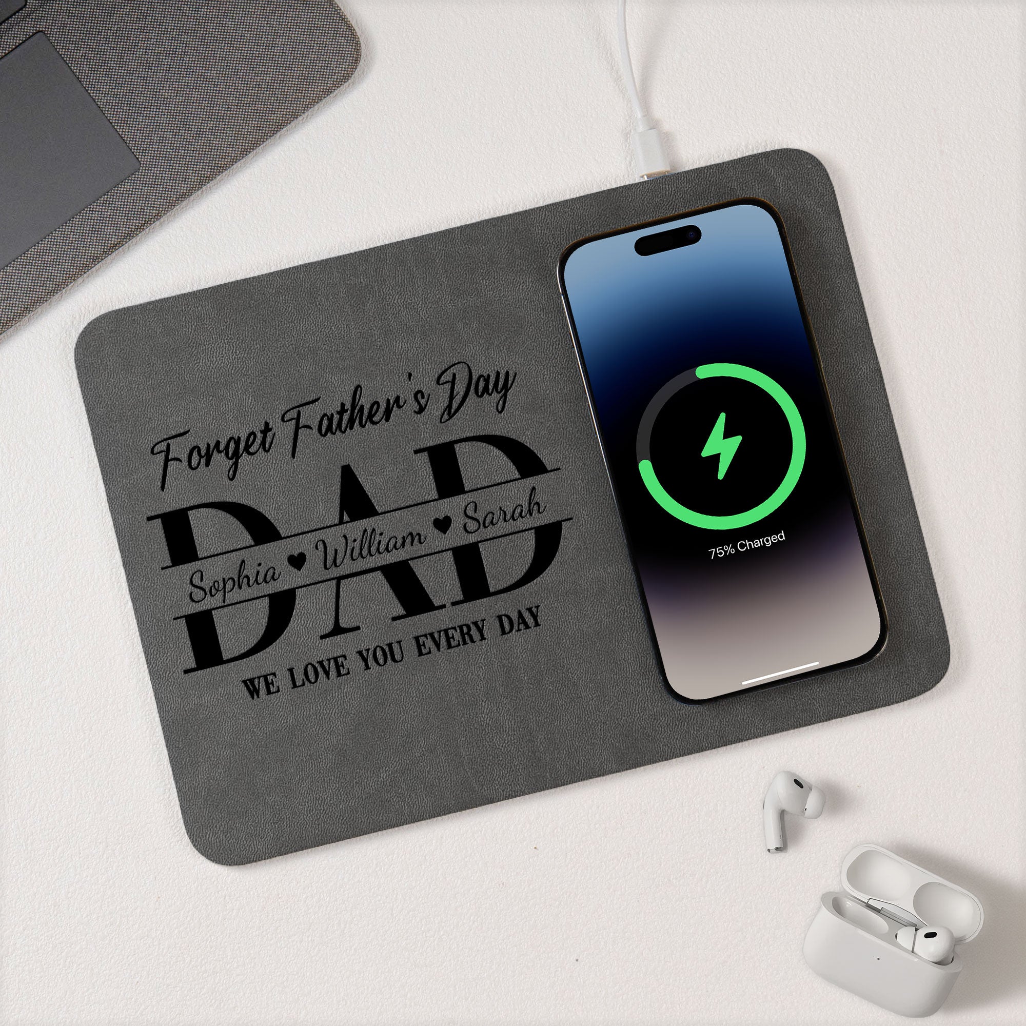Dad-Forget-Father'S-Day-We-Love-You-Everyday-Personalized-Leather-Charging-Mat-3