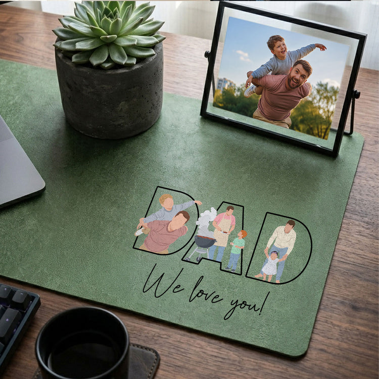 Dad,-Mom-Custom-Faceless-Photo-Illustration-Art-Personalized-Desk-Mat-1