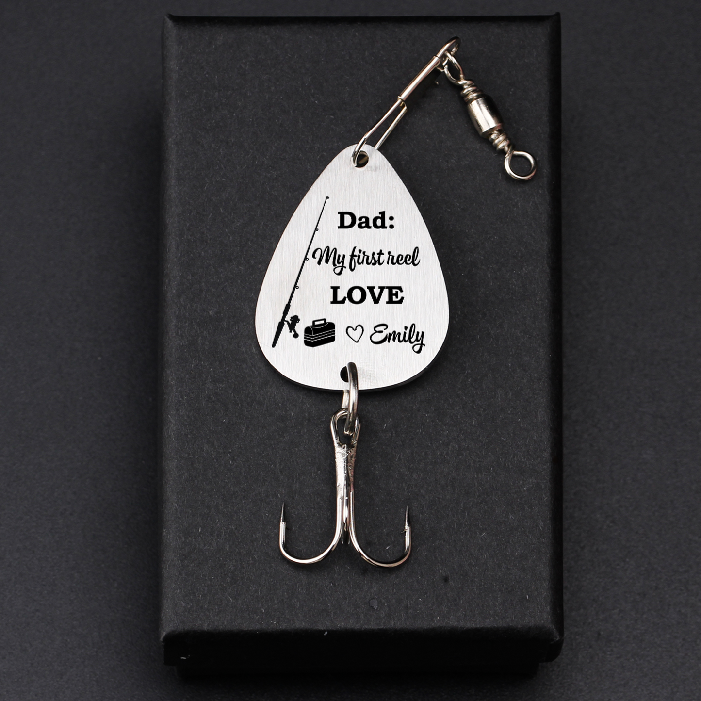 Dad, My First Reel Love - Personalized Fishing Lure Keychain – Macorner