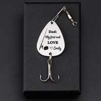 Dad, My First Reel Love - Personalized Fishing Lure Keychain