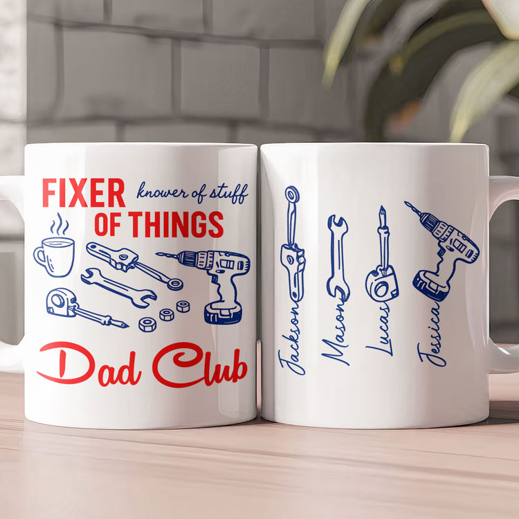 Dad,-Papa-Knower-Of-Stuff,-Fixer-Of-Things-With-Kids'-Names-Personalized-Mug-4
