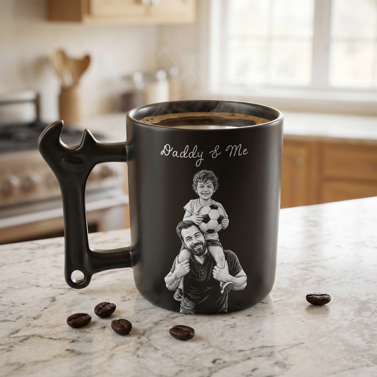 Dad-Sketch-Line-Art-Fathers-Day-Gift-For-Dad-Husband-Personalized-Mug-3