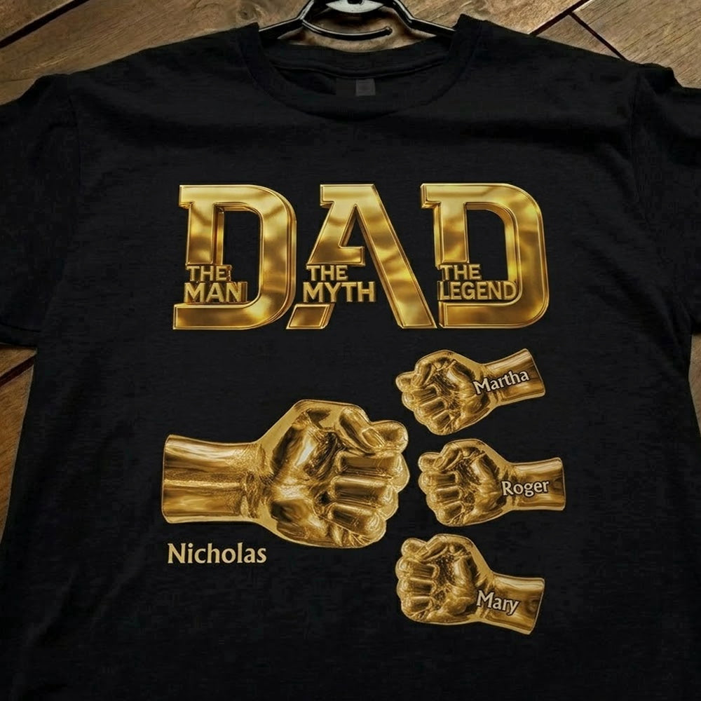 Dad_The_Man_The_Myth_The_Legend_Gold_Fist_Bumps_With_Kids_Names_Personalized_Shirt_3