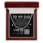 Dad's Been My Hero Right From The Start - Personalized Men's Cuban Link Chain